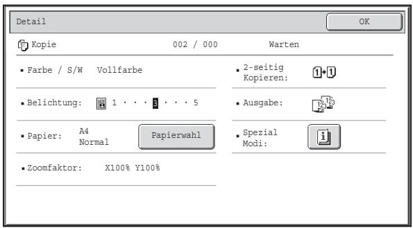 SHARP MX-2614N/3114N - Prüfen der Auftragsdetails. - 1
