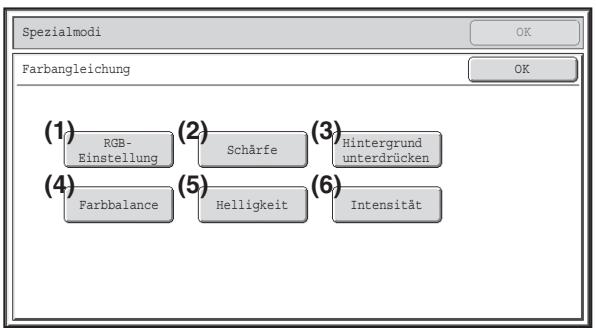 SHARP MX-2614N/3114N - Anzeige Menu Farbeinstellungen - 2