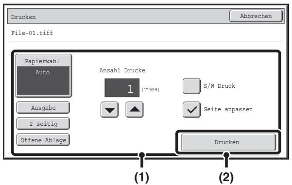 SHARP MX-2614N/3114N - Berühren Sie das Feld der Datei, die Sie drucken möchten. - 2