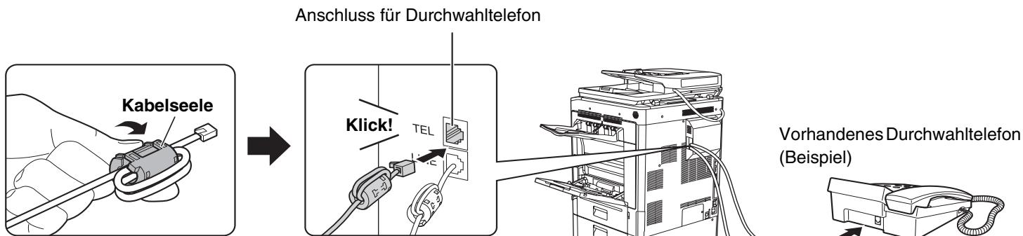 SHARP MX-2614N/3114N - ANSCHLIEßen Und Verwenden EINES VORHANDEN TELEFONS (Durchwahltelefonverbindung) - 1
