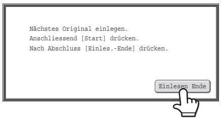 SHARP MX-2614N/3114N - Nehmen Sie das Original Heraus, und legen Sie das{nachste Original ein. Drucken Sie eine der Tasten [FARBE STARTEN] oder [SCHWARZWEISS STARTEN]. - 1