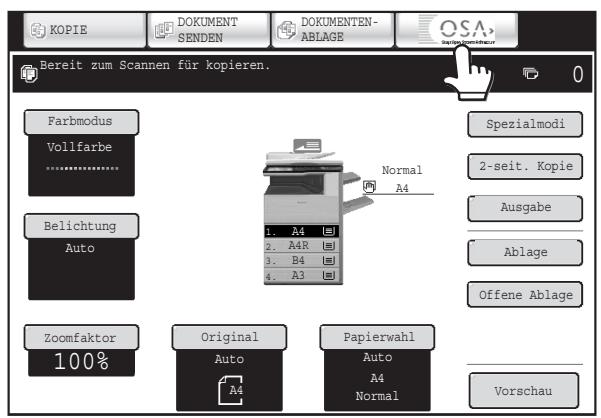 SHARP MX-2614N/3114N - Auswahlen des Standardprogramms auf dem Ausgangsbildschirm - 1