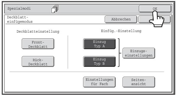 SHARP MX-2614N/3114N - Geben Sie die Seiten an, bei denen die Trennblätter A und B eingefügt werden sollen. - 2