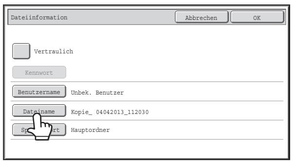 SHARP MX-2614N/3114N - Zuweisen eines Dateinamens - 1