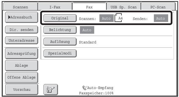 SHARP MX-2614N/3114N - EINSTELLEN DER SCAN-GROSSE UND DES SENDEFORMATS (Vergroßern/Verkleinern) - 1