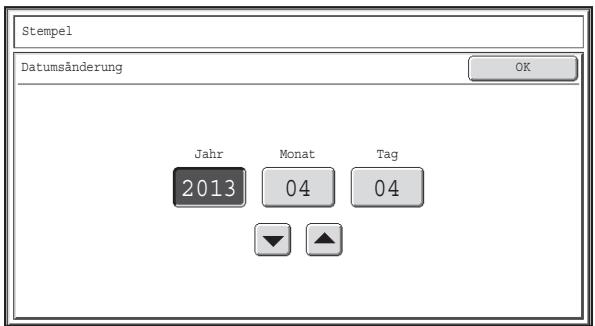 SHARP MX-2614N/3114N - Berufren sie die Taste [Datum] am Stempel-Auswalmbiuschmitt. - 6