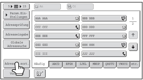 SHARP MX-2614N/3114N - ÄNDERN DER ANZEIGE VON TIPPFELDERN IM ADRESSBUCHBILDSCHIRM - 1