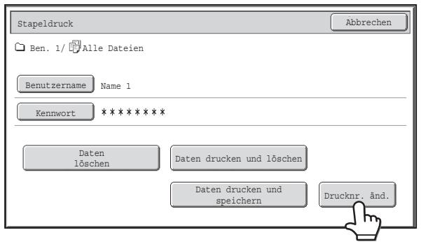 SHARP MX-2614N/3114N - Wurde ein Kennwort vergeben, berühren Sie die Taste [Kennwort]. - 1