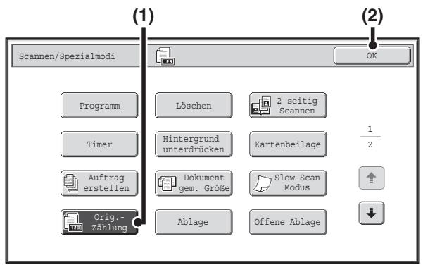 SHARP MX-2614N/3114N - Wahlen Sie die Spezialmodi. - 1