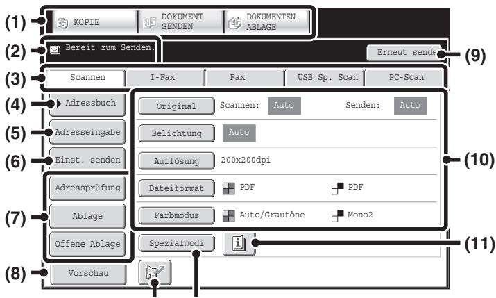 SHARP MX-2614N/3114N - AUSGANGSBILDSCHIRM - 1