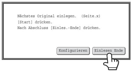 SHARP MX-2614N/3114N - Wenn das Original auf das Vorlagenglas gelegt wurde, ersetzen Sie es mit dem nächsten Original und drücken dann die Taste [FARBE STARTEN] oder [SCHWARZWEISS STARTEN]. - 1