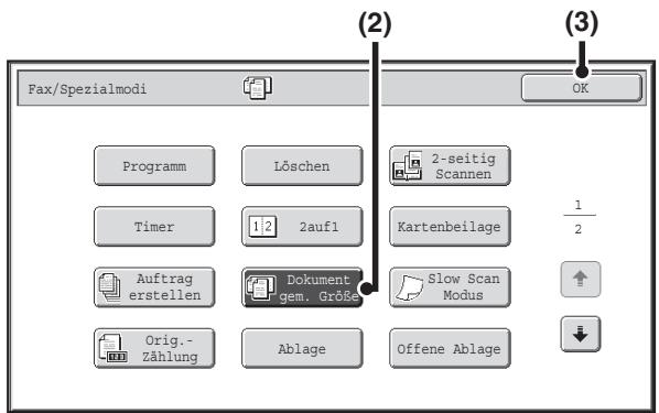 SHARP MX-2614N/3114N - Geben Sie die Zielfaxnummer ein. - 1