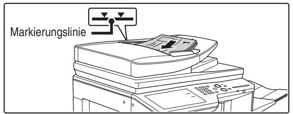 SHARP MX-2614N/3114N - Passen Sie die Führungen dem Format der Vorlage an. - 1