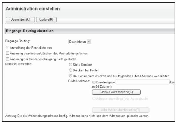 SHARP MX-2614N/3114N - KONFIGURIEREN VON EINGANGSROUTING-EINSTELLUNGEN - 1