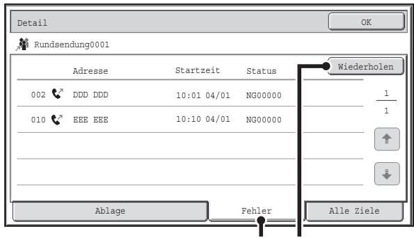 SHARP MX-2614N/3114N - Zeigen Sie die Details der Rundsendung an. - 2
