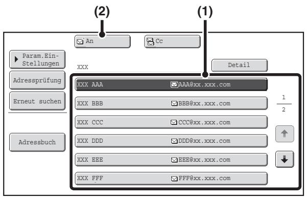 SHARP MX-2614N/3114N - Beschreibung des Suchvorgangs - 1