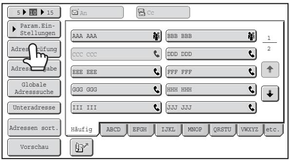 SHARP MX-2614N/3114N - ÜBERPRÜFEN UND LösCHEN EINGEGBENER ZIELE - 1