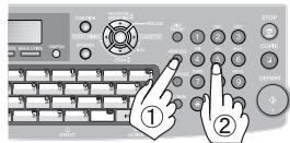 PANASONIC UF-7100 - 5b Numérotation 1 touche/abrégée (voir Nota 2) - 2