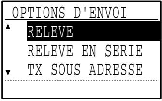 SHARP MX-FX10 - Sélectionnez "RELEVÉ" à l'aide de la touche [▼] ou [▲]. - 2