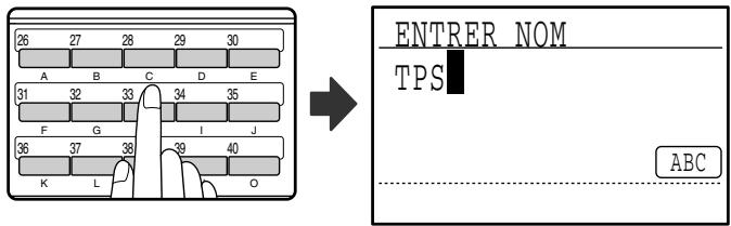 SHARP MX-FX10 - Entrez "T", "P" et "S" à l'aide des touches alphétiques. - 1