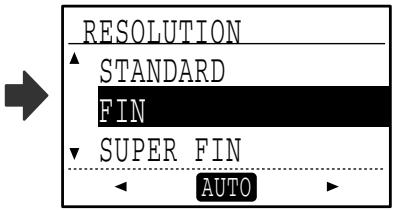 SHARP MX-FX10 - Sélectionnez la résolution à l'aide de la touche [▼] ou [▲]. - 2