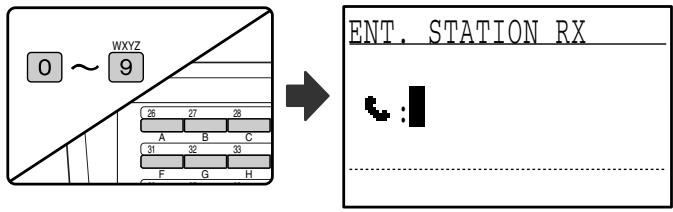 SHARP MX-FX10 - Entrez les destinataires relais. Entrez des numérodes fax entiers à l'aide des touches numériques et/ou appuyez sur les touches a composition automatique (touches express, numeros abrégés et touches de groupe) pour selectionner les destinataires (page 20). - 1