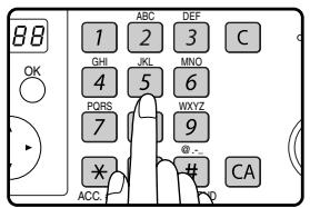 SHARP MX-FX10 - Entrez une sous-adresse (un maximum de 20 chiffres) à l'aide des touches numériques. - 1