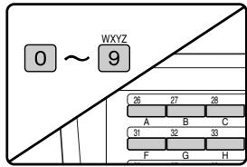 SHARP MX-FX10 - Entre le numéro de fax de l'autre apparéil à l'aide des touches numériques, appuyez sur une touche express ou spécifique un numéro abrégé (une touche de groupe ne peut pas être utilisée). - 1
