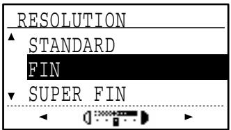 SHARP MX-FX10 - Sélectionnez la résolution à l'aide de la touche [▼] ou [▲]. - 4