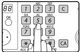 SHARP MX-FX10 - Editez le numero de fax du destinataires à l'aide des touches numériques. - 1