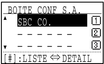 SHARP MX-FX10 - Sélectionnez le nom de la boîte confidentielle de code F à éoperator à l'aide de la touche [▼] ou [▲]. - 2