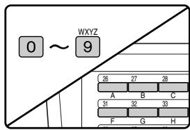 SHARP MX-FX10 - Entre le numero de fax de l'autre apparéil à l'aide des touches numériques, appuyez sur une touche express ou composez un numéro abrégé (une touche de groupe ne peut pas être utilisée). - 1
