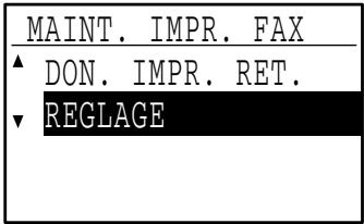 SHARP MX-FX10 - Sélectionnez "REGLAGE" à l'aide de la touche [▼] ou [▲]. - 2