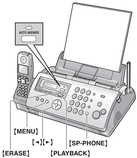 PANASONIC KXFC225E - Listening to recorded messages - 1