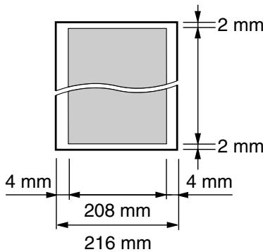 PANASONIC KXFC235E - Effective scanning area - 1