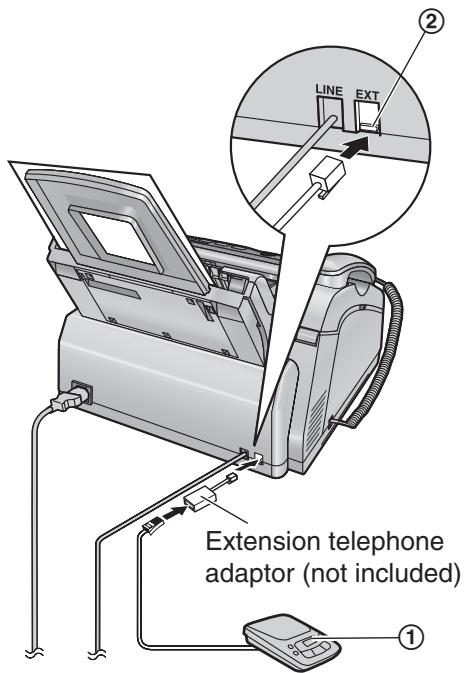 PANASONIC KXFL401E - Connect the answering machine (①). - 1