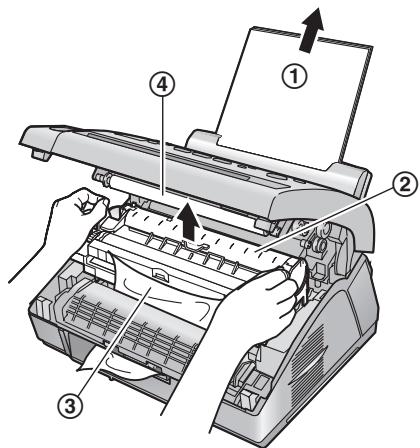 PANASONIC KXFL401E - When the recording paper has jammed near the recording paper exit - 3