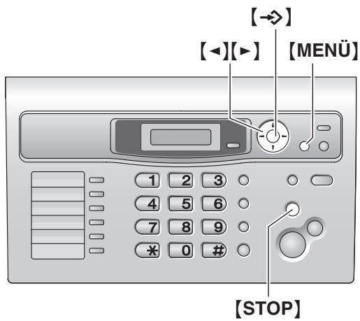 [→] [◀][▶] [MENÜ] 1 2 3 4 5 6 7 8 9 * 0 # [STOP]