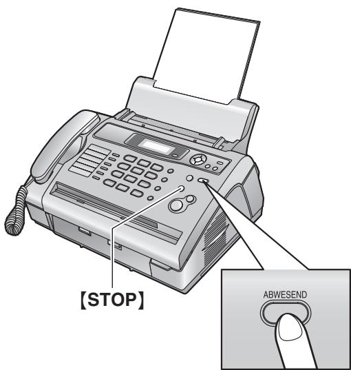 PANASONIC KXFL401G - Aktivieren des TEL/FAX-Modus - 1