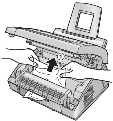 PANASONIC KXFL401G - Wenn sich das Aufzeichnungspapier an der Papierausgabe staut - 5