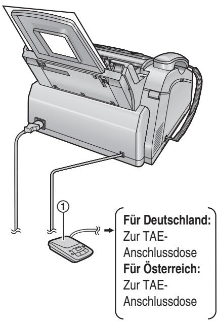 Für Deutschland: Zur TAE- Anschlussdose Für Österreich: Zur TAE- Anschlussdose