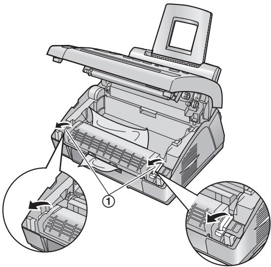 PANASONIC KXFL401G - Wenn sich das Aufzeichnungspapier an der Papierausgabe staut - 4