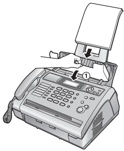 PANASONIC KXFL401G - Wenn sich das Aufzeichnungspapier an der Papierausgabe staut - 8