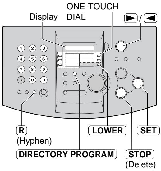 PANASONIC KXFL501E - Storing names and telephone numbers in ONE-TOUCH DIAL - 2