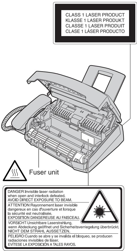 PANASONIC KXFL501E - Laser radiation - 1