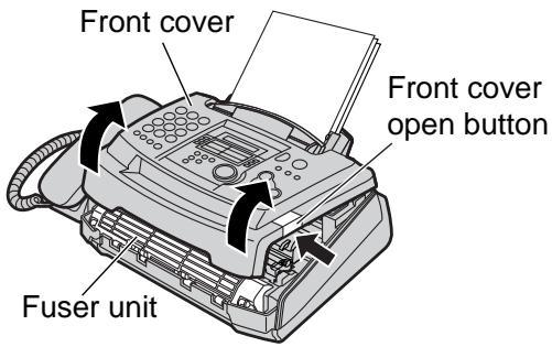 PANASONIC KXFL501E - When the recording paper has jammed in the unit - 2