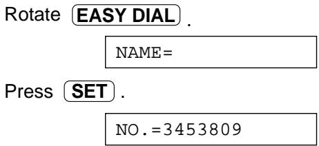 PANASONIC KXFL501E - For EASY DIAL: - 1