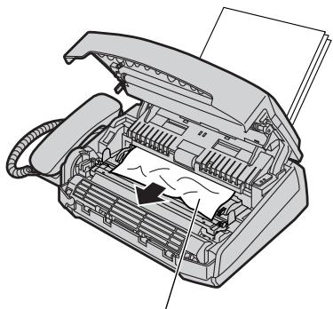 PANASONIC KXFL501E - When the recording paper has jammed in the unit - 3