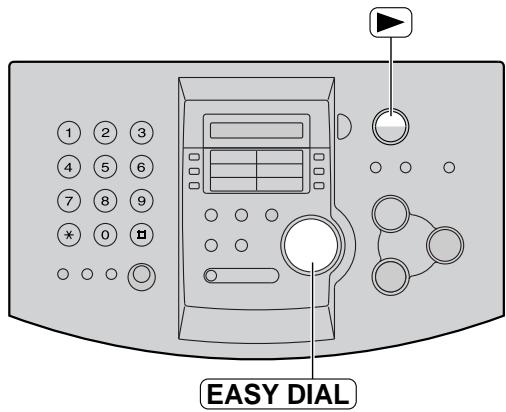 PANASONIC KXFL501E - To select characters using EASY DIAL - 2