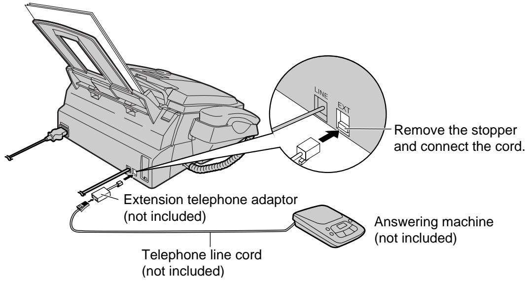 PANASONIC KXFL501E - Connect the answering machine. - 1